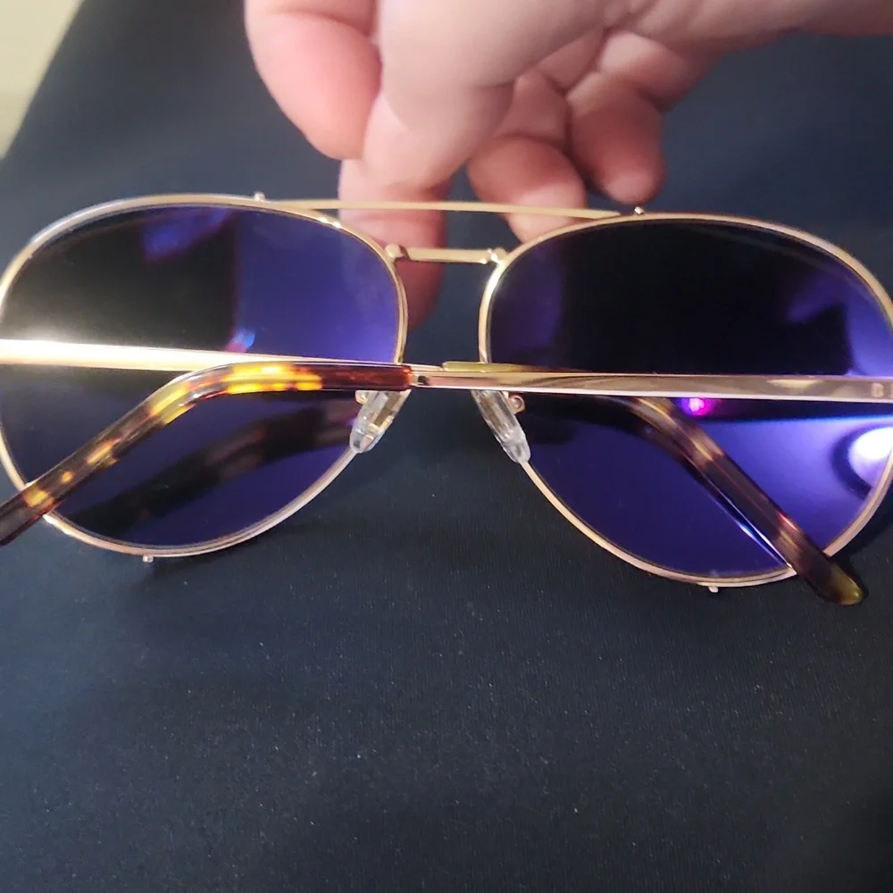 DIFF Eyewear Koko Kardashian Mirrored Pink Gold Frame Aviators Summer Sunglasses - Picture 5 of 8